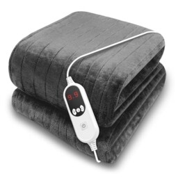Grey Heated Throw Electric Blanket, 160 X 120cm Heated Blanket Machine