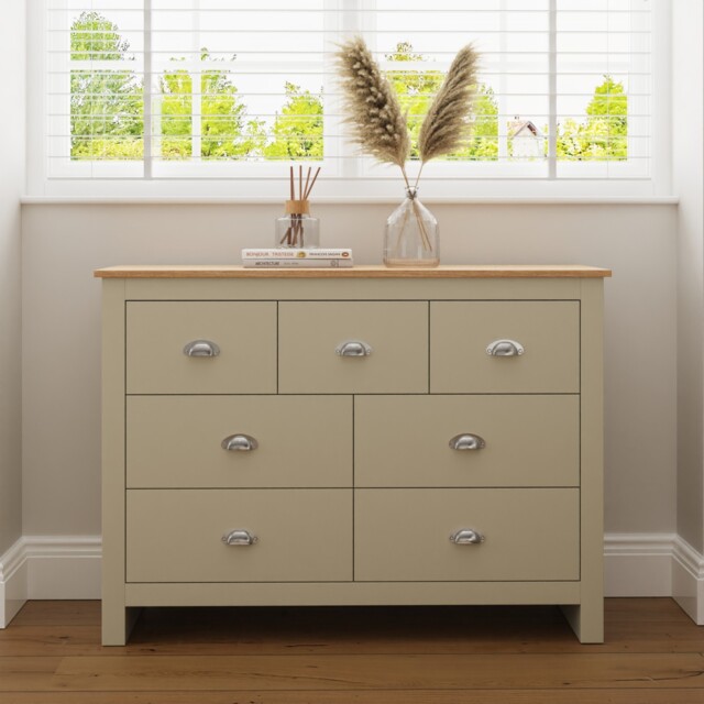 Lancaster Merchants Chest Sideboard 7 Drawer Storage Cabinet Hallway