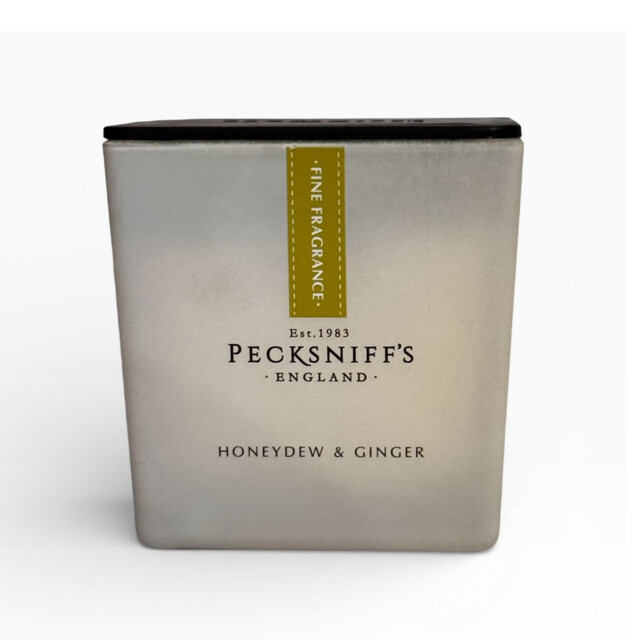 Pecksniffs Medium Frosted Candle Honeydew Ginger Scented Gift Home