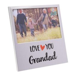 Aluminium 6' X 4' Photo Frame With Wording - Love You Grandad