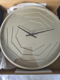 Karlsson Wall Clock Layered Origami In Warm Grey