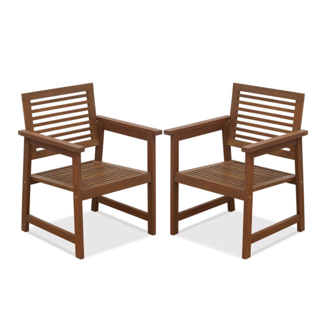 Furinno Tioman Patio Chair, Set Of Two, Outdoor Lawn Chair, Armchair,