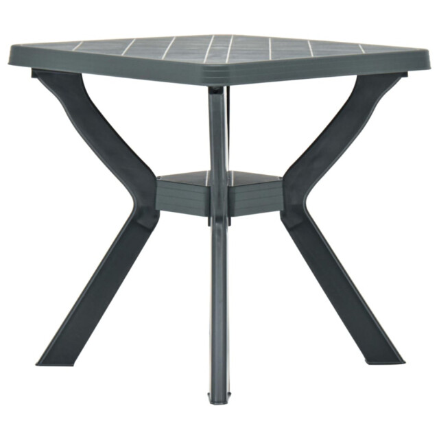 Garden Table Green 70x70x72 Cm Plastic Weatherproof Portable Bistro