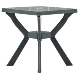 Garden Table Green 70x70x72 Cm Plastic Weatherproof Portable Bistro