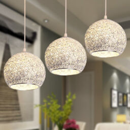 Kitchen Pendant Light Bar Lamp Modern Ceiling Lights Silver Chandelier