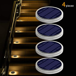 Yilaie Solar Deck Lights Outdoor Waterproof, Garden Driveway Walkway