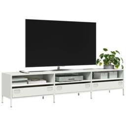 Tv Cabinet White 202x39x43.5 Cm Cold-rolled Steel Vidaxl