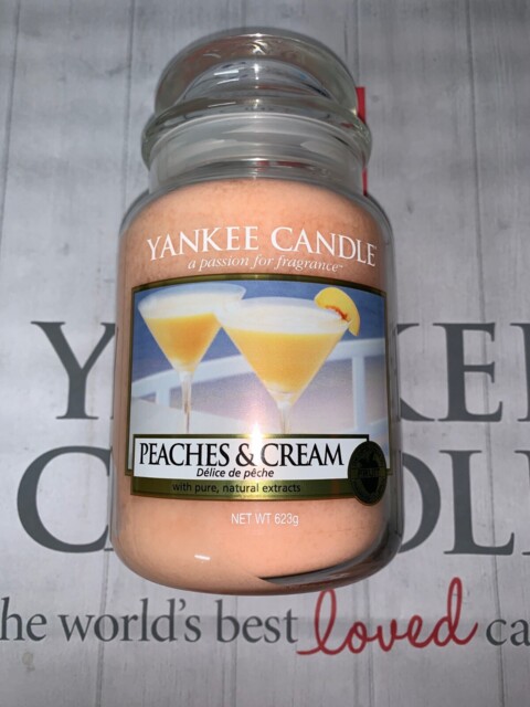Yankee Candle Peaches & Cream Large Jar - Retired, 2018 Limited