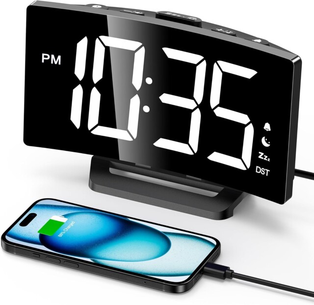 Goloza Digital Alarm Clock For Bedrooms, Digital Clock With
