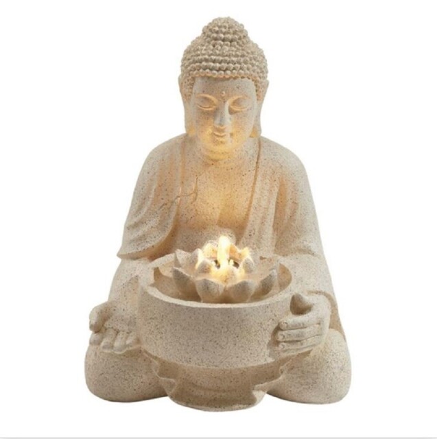 Serenity Buddha Garden Water Feature Fountain Led Self Contained 56cm