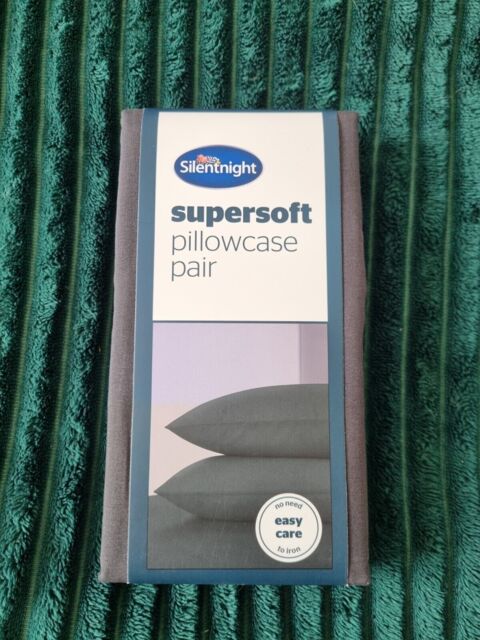 Pack Of 2 Silentnight Super Soft Pillowcases Flap Close Non-iron Rrp