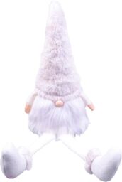 Home Festive Merry Christmas Sitting Long Legged White Gonk Ornament