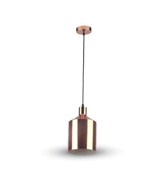 Pendant Holder E27 Cylindrical Metal Diam 170 Rose Gold