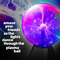 "8"" Touch Sensitive Blue Purple Plasma Ball Interactive Light & Science"