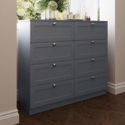 8 Drawer Chest Of Drawers Matt Grey Modern Bedroom Furniture Shaker