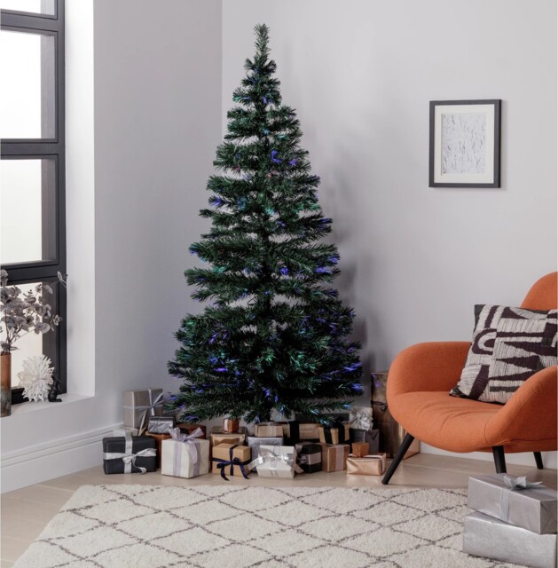 Home 6ft Fibre Optic Green Christmas Tree