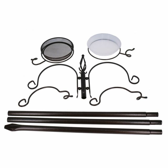 Deluxe Garden Wild Bird Feeding Station 4 Hangers, Feeder Tray,