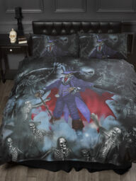 Single Bed Magistus Duvet Cover Set Alchemy Gothic Skeleton Grim