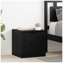 Nightstand 2pcs Black Oak 40 X 39 X 40 Cm Engineered Wood Compact