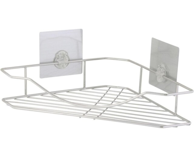 Axentia Corner Bath Shelf Rack Stainless Steel Ni Screws Needed Holds
