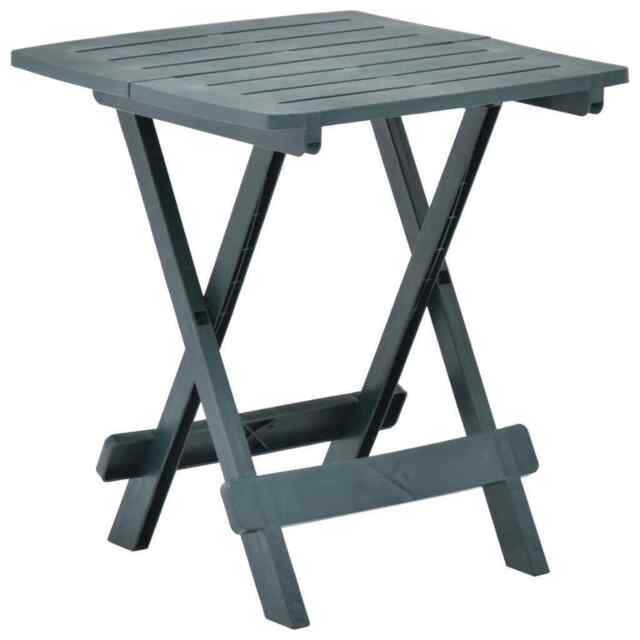 Folding Garden Table Green 45x43x50 Cm Plastic Vidaxl
