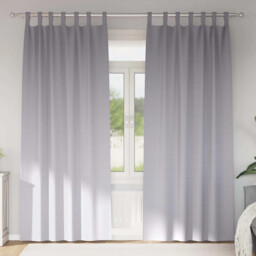Curtains With Curtains 2 Pcs Metal Grey Polyester Vidaxl
