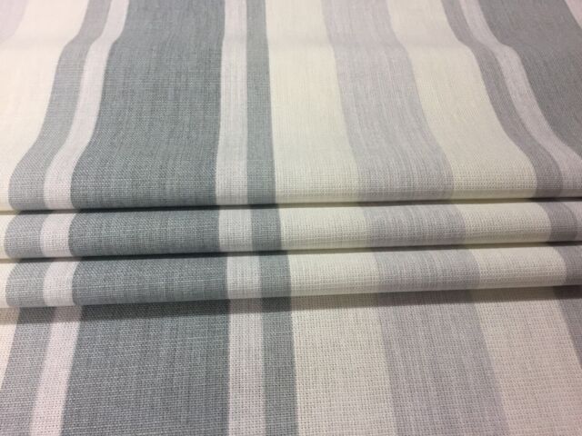 Laura Ashley Awning Stripe Roman Blind In Slate Grey
