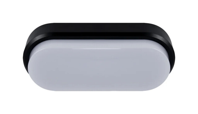 Outdoor Light Black Aron Led Oval Bulkhead 12w 1160lm Struhm 03798