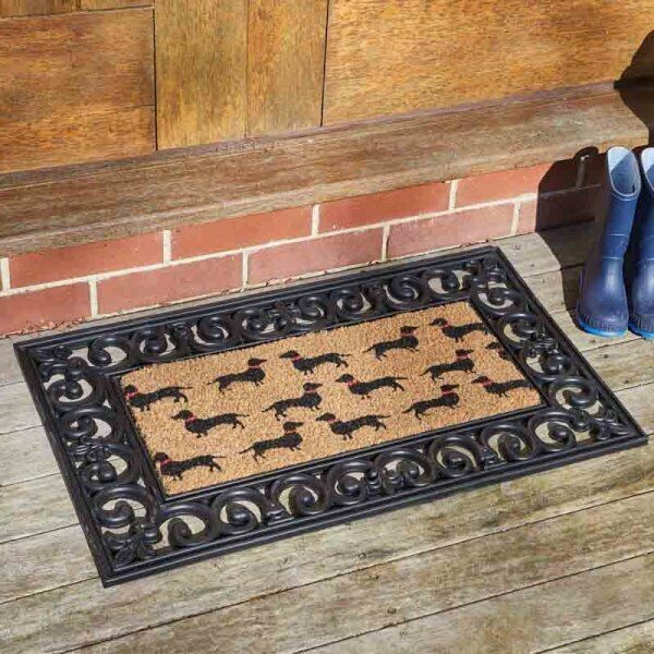 Natural Coir Door Mat Heavy Duty Non Slip Rubber Frame Insert Indoor