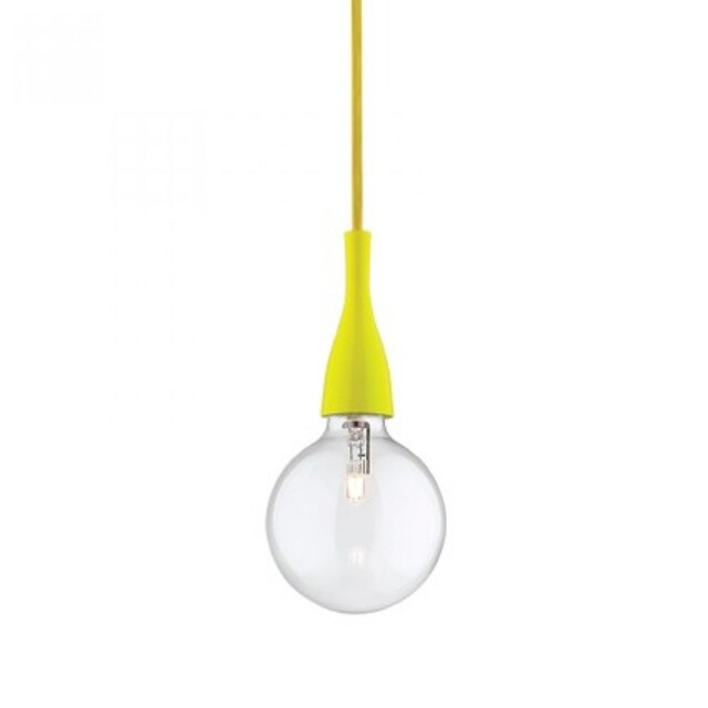 Ideal Lux 063621 Minimal Sp1 Yellow Pendant Light E27