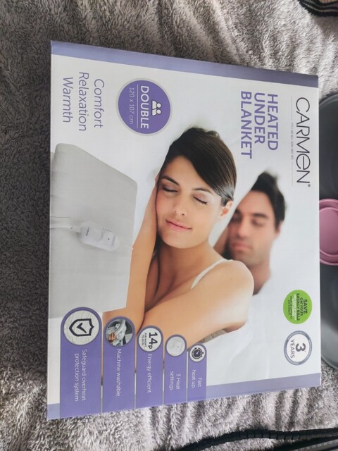 Heated Under Blanket Carmen Double Bed With Overheat Protection 60w