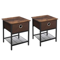Vasagle End Tables Set Of 2 Side Tables And Nightstands With Fabric