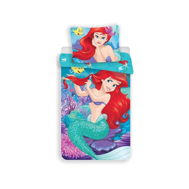 Ariel Little Mermaid Disney Princess Duvet Cover Eu Size 100% Cotton