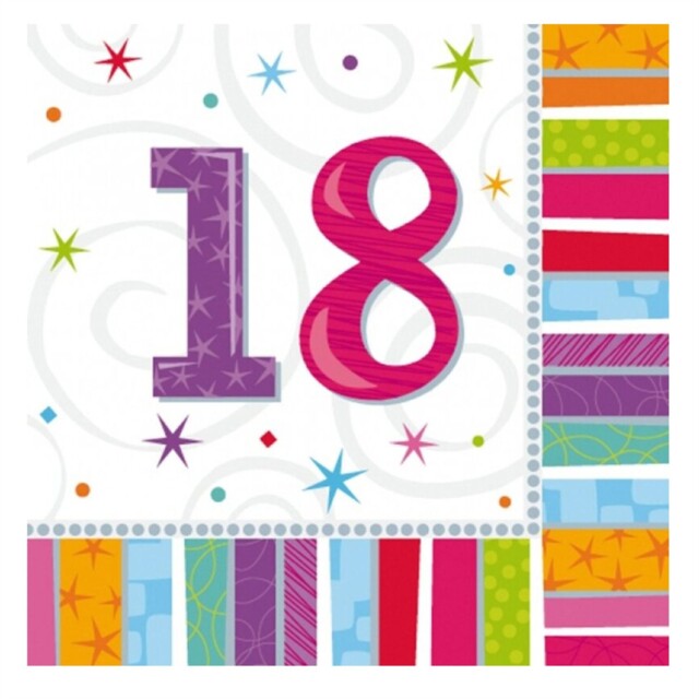 Radiant Birthday Party Napkins 3 Ply 16 Paper Napkins All Party Ware