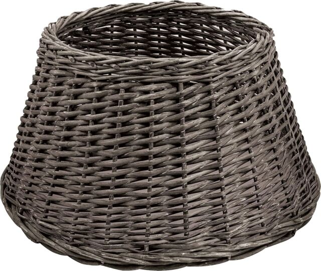 Xmas Christmas Tree Rattan Wicker Skirt Stand Base Basket Cover Tidy