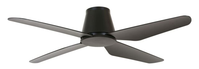 Flush Mount Ceiling Fan With Remote Lucci Airfusion Aria Ctc Black 122