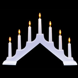Christmas Battery Candlebridge 7 Led's With Timer - White