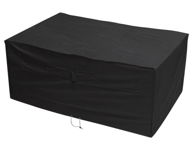 Woodside Heavy Duty Waterproof Garden Rattan Cube Set Cover Black
