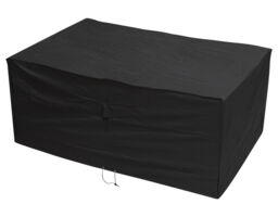 Woodside Heavy Duty Waterproof Garden Rattan Cube Set Cover Black