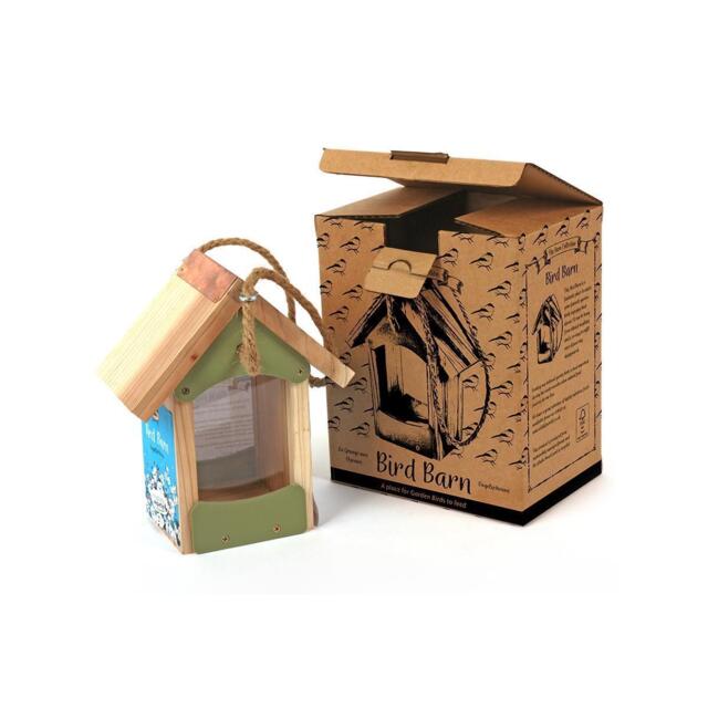 Bird Feeding Station Wooden Green Bird Feeder Garden Ornament Bird