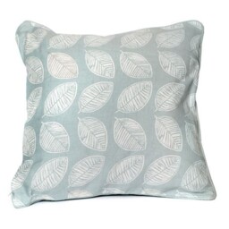 Fusion Delft Leaf Print Piped Cushion Cover