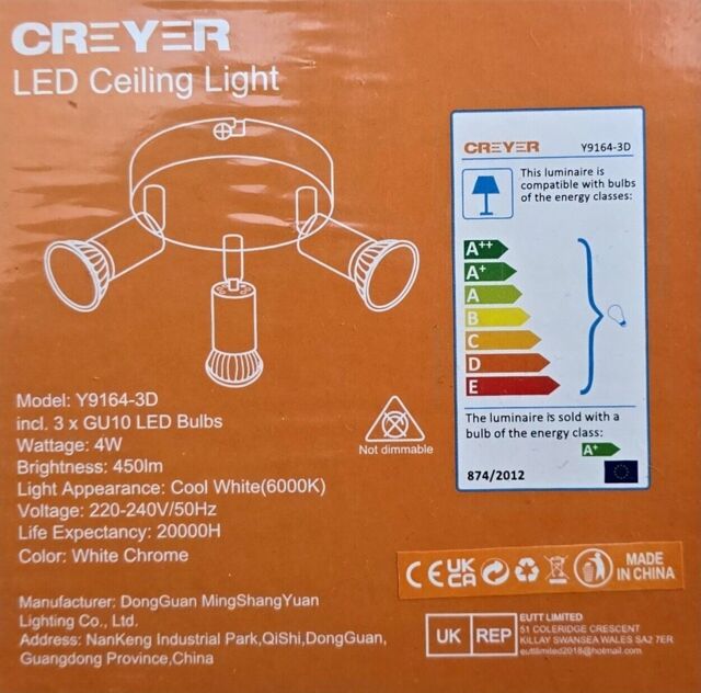 Led Ceiling Light Surface Mounted Round Lamp Daylight White
