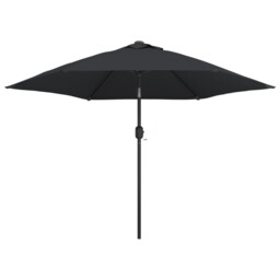 Outdoor Parasol With Metal Pole Patio Garden Umbrella Canopy Shade