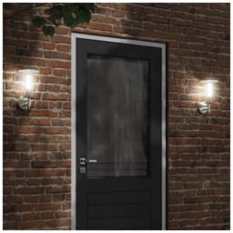 Outdoor Wall Light Stainless Steel Pc Diffuser Silver 17.5x17.5x33cm