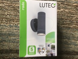 Lutec - Rado Outdoor Up & Down Wall Light - Graphite - Ip44 -