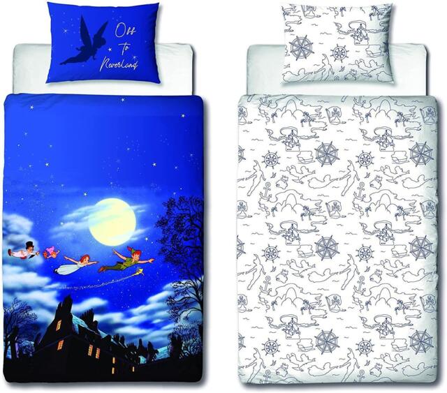 Peter Pan Happy Single Duvet Cover Reversible Bedding Set