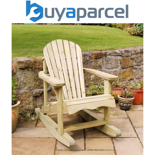 Zest Lily Wooden Rocking Chair Relax Seat Garden Lounger Arm Chair