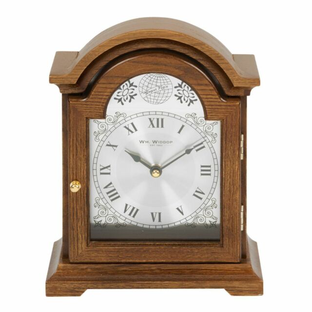 Widdop Broken Arch Wooden Mantel Clock 24cm W2619