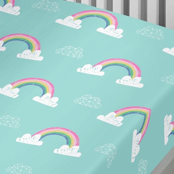 Bedlam Kids Rainbow Unicorn Easy Care Fitted Sheet Single Multi