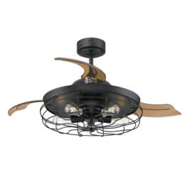 Retractable Blade Ceiling Fan With Remote Indoor Fan Light Dunlin 105